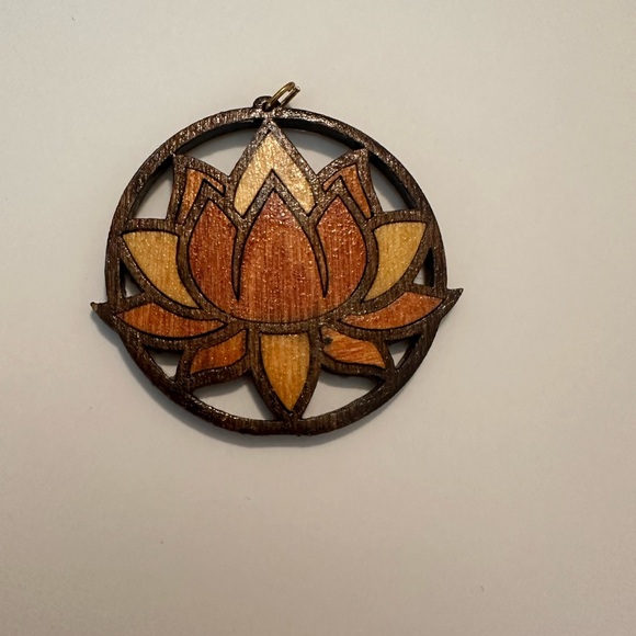 New - Handcrafted Lotus Pendant.  No chain. - Picture 2 of 2